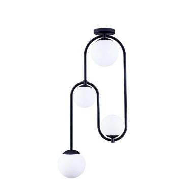 Imagem de Luminária de Teto Plafon de Sobrepor Quarto Sala Flórida 4 Lâmpadas E2