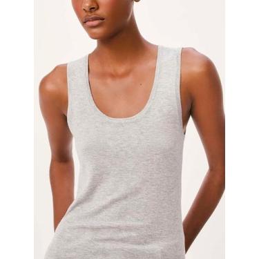 Imagem de Regata Slim Hering K5AG Feminina Decote U Tricô Viscose T. P/XG, XG, M