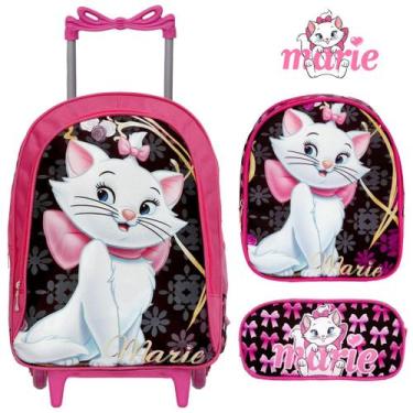 Imagem de Mochila Infantil Grande De Rodinhas Marie Menina Lançamento
