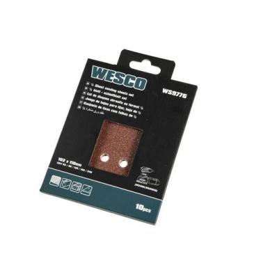 Imagem de Conjunto De Lixas Com Folhas De 1/4 Wesco WS9776 Gramatura 60/80/120/1