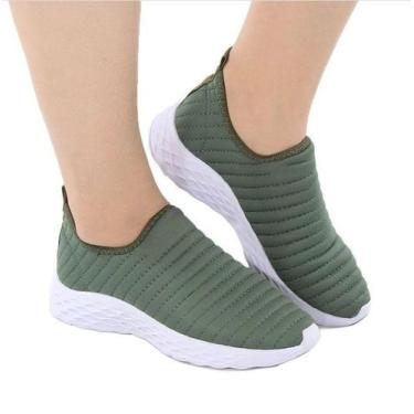 Imagem de tênis meia calce facil  - DELLA SHOES, Verde, 38