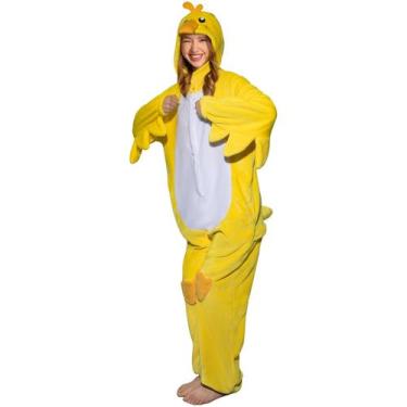 Imagem de Macacão OLAOLA Yellow Duck para adultos, fantasia de Halloween unissex