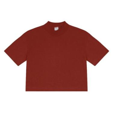 Imagem de Blusa Cropped Gola Alta Feminina Malwee Ref. 119449, Ferrugem, M