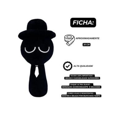 Imagem de Pelúcia Sprunki Boneco 30cm Incredibox Brinquedo Criança Spunk Orange 