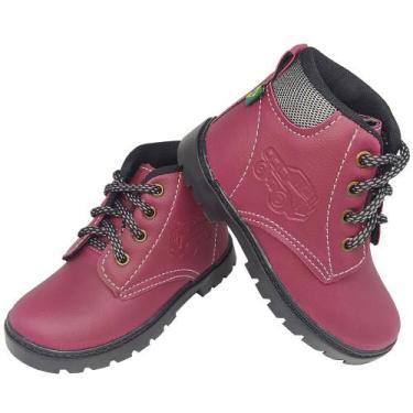 Imagem de Bota Botinha Infantil Gibizinho Masculina Baby Coturno, 20, Bordô
