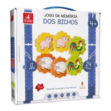 Imagem de Jogo da Memória Dos Bichos 24 PÇ Brincadeira de Criança 2020