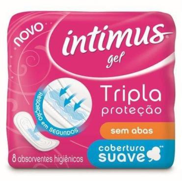 Imagem de Absorvente Intimus Gel Tripla Proteção Suave sem Abas 8 Unidades - Kim