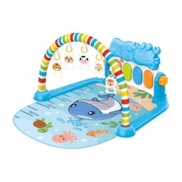 Imagem de Tapete De Atividades Bebê Piano Musical Arco com 5 Brinquedos Happy Ma