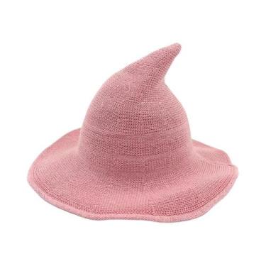 Imagem de Chapéu De Bruxa De Malha Longa Para Mulheres Para Festa De Halloween, 