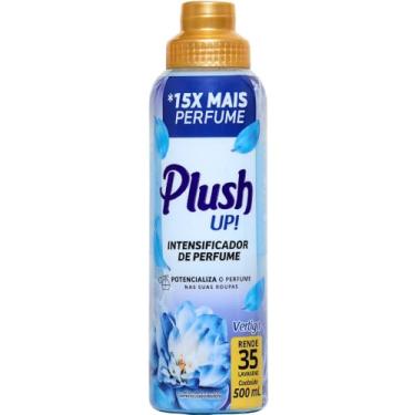Imagem de Plush, Intensificador de perfume para limpeza de roupas e tecidos, Plush Up, Aroma Vertigo, 500ml, Azul
