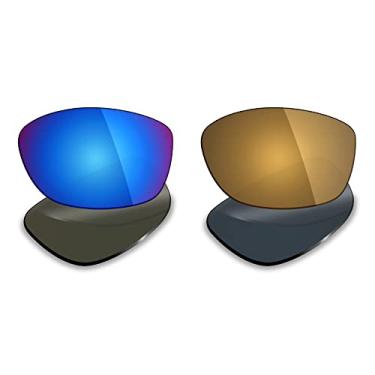 Imagem de 2 pares de lentes polarizadas de substituição da Mryok para óculos de sol Oakley Pit Bull – Opções