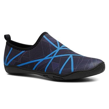 Imagem de Sapatilha Neoprene Esportes Hibrida Antiderrapante (41, Preto/Azul)