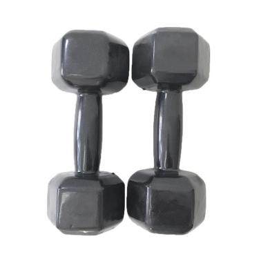 Imagem de Par De Halter Dumbell Sextavado Revestido Ahead 6 Kg Preto