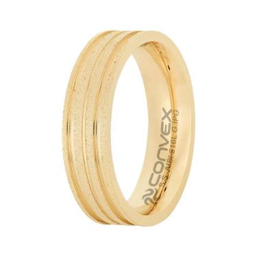 Imagem de Aliança Aço Theos 6mm Gold IPG com GTR