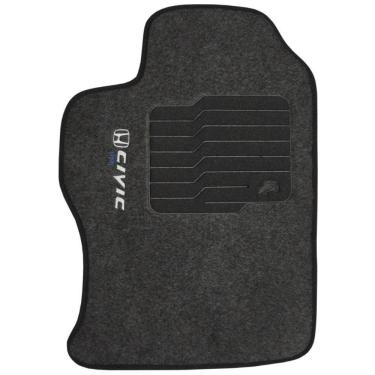 Imagem de Jogo de Tapete Automotivo Carpete New Civic 2014 à 2016 Soft Grafite 3 Peças