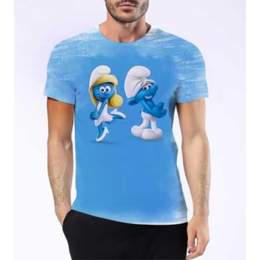 Imagem de Camisa Camiseta The Smurfs Os Desenho Azuis Fofos Filme 6 - Estilo Kra