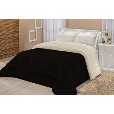 Imagem de Coberdrom Casal Queen Sherpa Edredom Pele De Carneiro - Preto