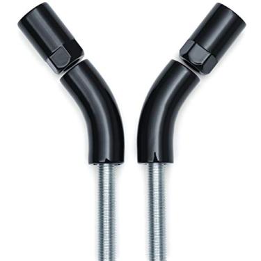 Imagem de Kuryakyn Acessório de guidão para motocicleta 1216: Extensores de haste retrovisora lateral para motocicletas Harley-Davidson com hastes redondas de estoque, preto brilhante, 1 par