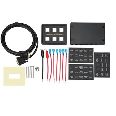 Imagem de Aramox Painel de interruptor de tela sensível ao toque para barco RV, painel de interruptor de tela sensível ao toque ABS painel de controle fino à prova d'água DC 12-24V