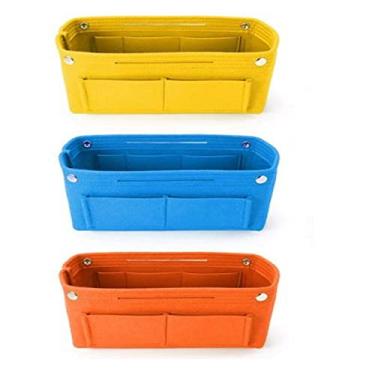 Imagem de Novas mulheres multifuncionais sentiram inserir sacos Makeup Cosméticos Sacos Viajar interior Sacos Portáveis Organizador de armazenamento de sacos Tote (3 peças)