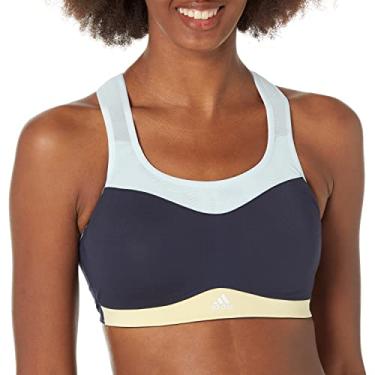 Imagem de adidas Sutiã feminino Tlrd Impact Training High Support, Tinta/quase azul/quase amarelo/branco, (XX-Small) D