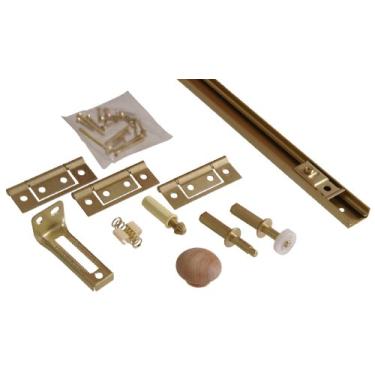 Imagem de The Hillman Group Hardware Essentials Conjunto de ferragens para porta dobrável 91,44 cm de abertura, 1 kit (852951), latão