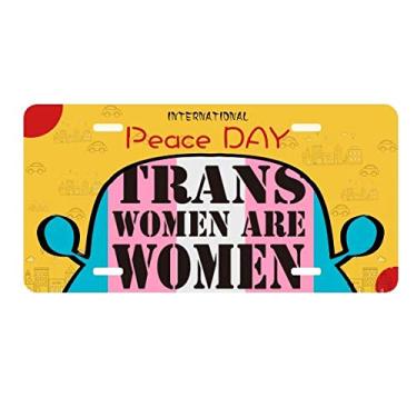Imagem de DIYthinker Placa de identificação transgênero LGBT de apoio para mulher transexual, decoração de carro, Dia da Paz