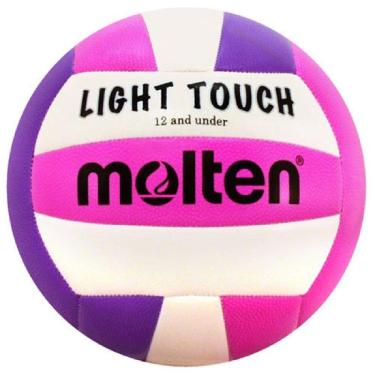 Imagem de Molten MS240 Voleibol de toque leve, roxo/rosa, 12 e menos/239 g (MS240-VP)