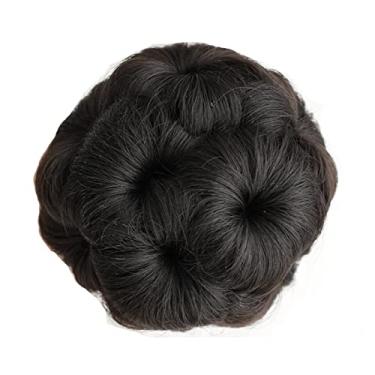 Imagem de Penteado para coque de cabelo Coque de cabelo sintético chignon extensão de rabo de cavalo nove flores prendedor de cabelo em rabo de cavalo peruca de cabelo encaracolado chignon feminino Scrunchies d