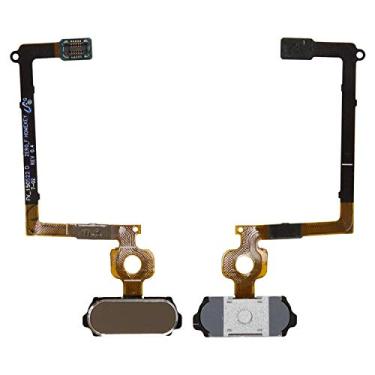 Imagem de Peças de reparo de cabo flexível compatíveis com Samsung G920F Galaxy S6 (botão de menu, dourado, com plástico, com componentes)