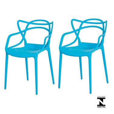 Imagem de Kit 2 Cadeiras Allegra Azul Sala Cozinha Jantar