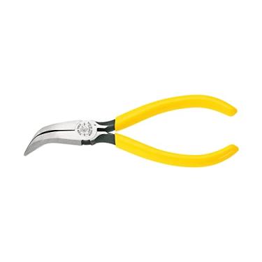 Imagem de Alicate de nariz longo curvo Klein Tools D302-6, amarelo, pequeno