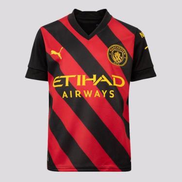 Camisa Manchester City 23/24 s/n° Pré Jogo Puma - Vermelho