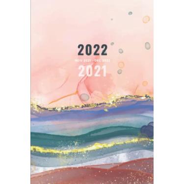 Imagem de Nov 2021-Dec 2022 Monthly and Weekly Planner: 14-month Journal with Habit Tracker, 2021-2023 Calendar, Bucket List, and Goals | 6x9 Size | Hardcover book | Cream paper