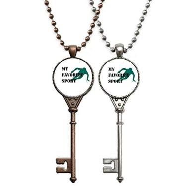 Imagem de OFFbb-USA Colar Like Sports Fitness Balanced Skate Chaveiro Pingente Joias Decoração de Casal