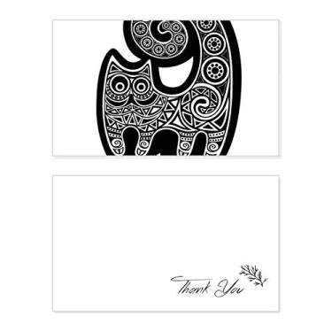 Imagem de Cartão de agradecimento com estampa de peixe gato branco preto cartão de aniversário comemoração casamento agradecimento