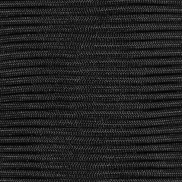 Imagem de Corda de paraquedas de cor sólida com força de tração de 250 kg com cabo de paraquedas de núcleo removível de 7 fios torcido interno em 10, 25, 50 e 100 pés de comprimento, Preto, 50 Feet