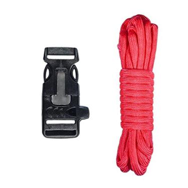 Imagem de O kit de sobrevivência de paraquedista definitivo – O kit inclui: 6,5 metros de corda 550 de alta resistência, fivela utilitária que contém fogo e apito – 45 opções de cores de paraquedista disponíveis (rosa neon)