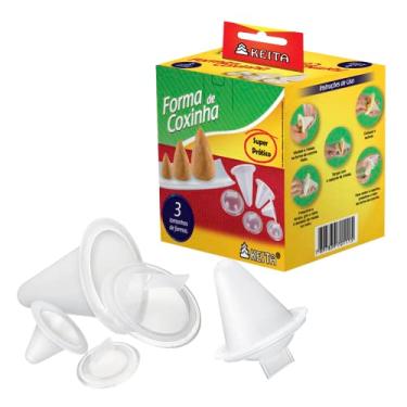 Imagem de Kit Formas para Fazer Coxinha Keita CX3 3 Tamanhos