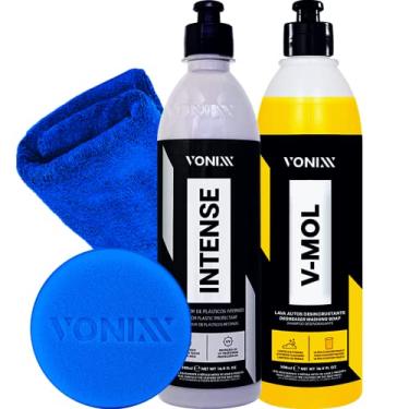 Imagem de Kit Lava Autos Desengraxante Neutro V-Mol 500ml Vonixx Revitalizador de Plasticos Internos Intense 500ml