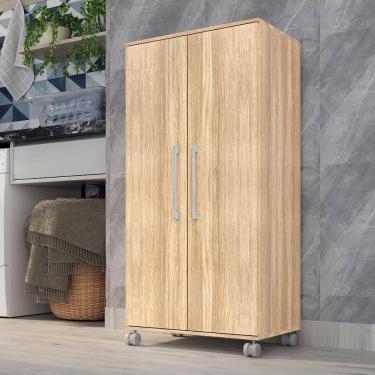 Imagem de Armario Lavanderia Michele 2 Pts 1,10m Com Rodinhas