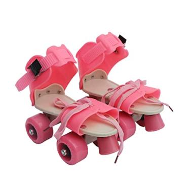 Imagem de Parliky presentes infantis presente infantil presente para meninas presentes rosa o presente patins sapatos de skate tênis de skate infantil quatro rodas filho