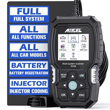 Imagem de ANCEL Scanner TD700 OBD2 serve para Toyota Lexus Scion Engine Ferramenta de Diagnóstico de Diagnóstico de Todos os Sistemas Leitor de Código para Leitura/Apagamento de Códigos, 1996-2021