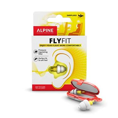 Imagem de Alpine FlyFit – Tampões de ouvido para alívio de pressão e prevenção de dores de ouvido durante o voo – Essenciais de viagem de avião – Tampões de ouvido hipoalergênicos confortáveis