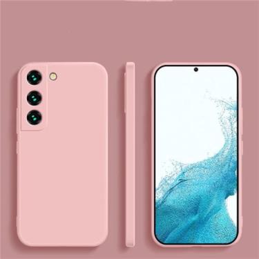 Imagem de Capa quadrada de silicone líquido para samsung galaxy, s23 s 23 s22 ultra plus s23plus s23ultra capa macia, rosa, para s22 ultra