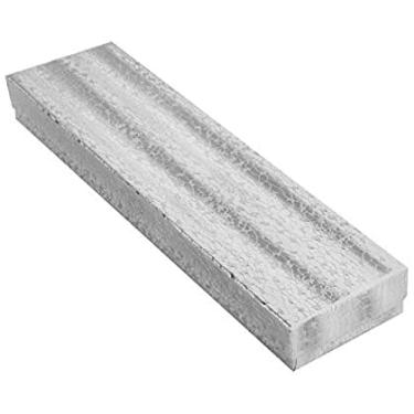 Imagem de Pacote com 6 caixas de papel, papelão, cor de algodão, pulseiras de joias, relógios, colar e tornozeleira expositores de presente 20 x 5 cm por RJ Displays (prata)