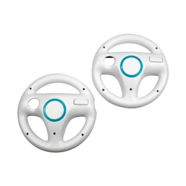 Imagem de Mogankey White Mario Kart Steering Wheel Fit for Nintendo Wii set of 2
