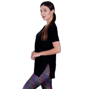 Imagem de Camiseta Sobre Legging Academia Lisa Básica Feminina Adulta - Lara Liz