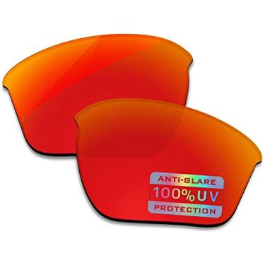 Imagem de Bowyer Lentes de reposição polarizadas para óculos de sol Oakley Flak Jacket XLJ - Espelho vermelho fogo