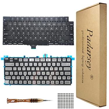 Imagem de Pardarsey Teclado retroiluminado de substituição compatível com MacBook Pro 35.6 cm A2442, 40.6 cm A2485 2021, layout dos EUA com parafusos de teclado e chave de fenda